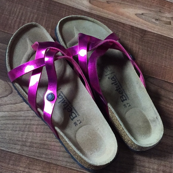Birkenstock Shoes - Betula metallic strapped sandals size 38